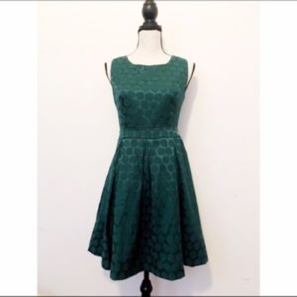 Polka dot green dress